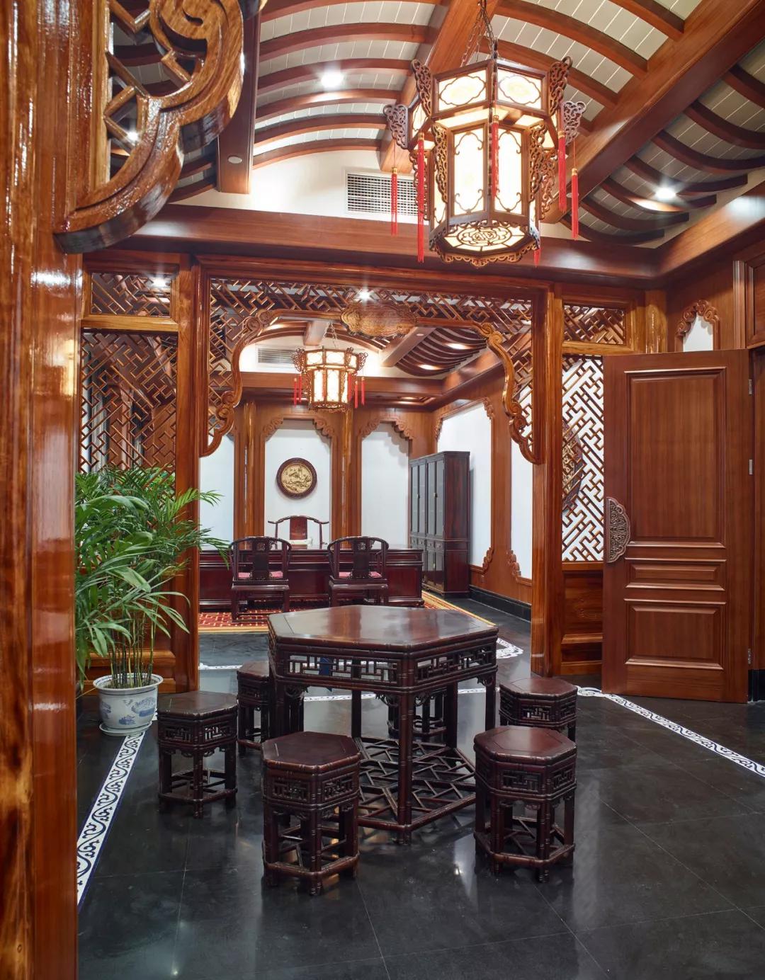南林苑现代美式红木家具客厅布置设计装修效果图 – 设计本装修效果图
